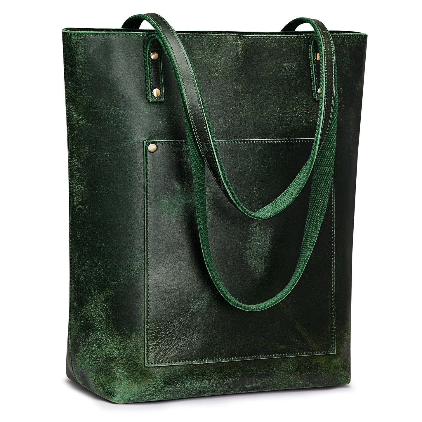 S-ZONE Women Vintage Genuine Leather Tote Bag Large Shoulder Purse Work Handbag