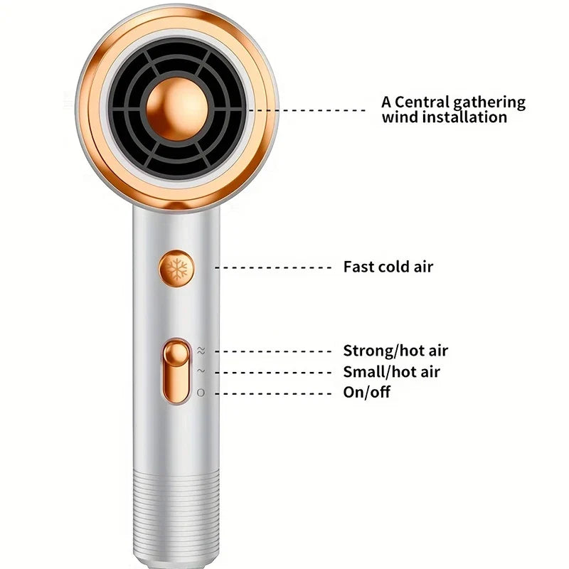 5 in 1 Professional Hair Dryer Powerful with Hot and Cold Air