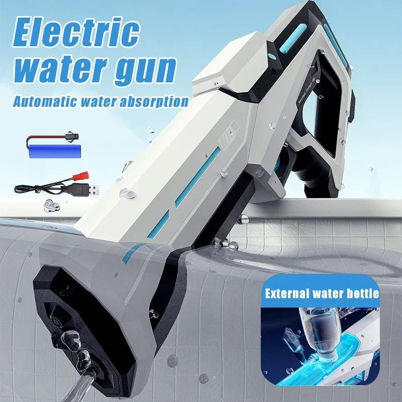 Kids Electric Water Gun Toys Summer Outdoor Beach Battle Game Full Induction Absorb Water Spray Guns for Children Gift