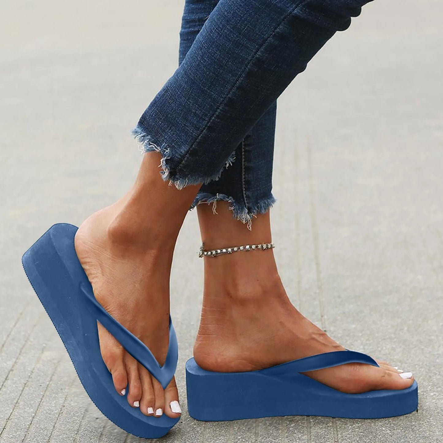 Women Sandals Flip Flops Women's Ladies Platform Wedges Bohemian Beach Shoes Slippers Sandals Flip Flops for Men Vegan