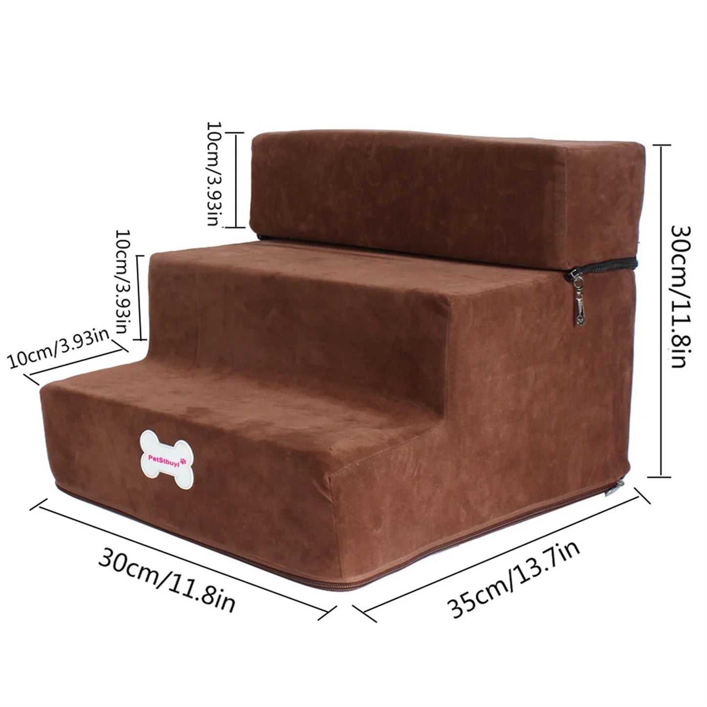 30cm High Detachable Dog Steps Pet Dog Stairs Step Cat Stairs 2 Story Staircase Assembly Removable Wash Stairs Ladder Dog Stairs