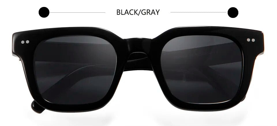 Chim 004 Designer Black Acetate Large Sunglasses For Men Women'S Polarized Square Frame Eyewear Flat UV400 Protection Shades