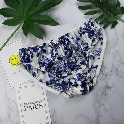 Lingerie Mid Rise 100% Natural Silk Briefs Mulberry Silk Panties Women's Underwear