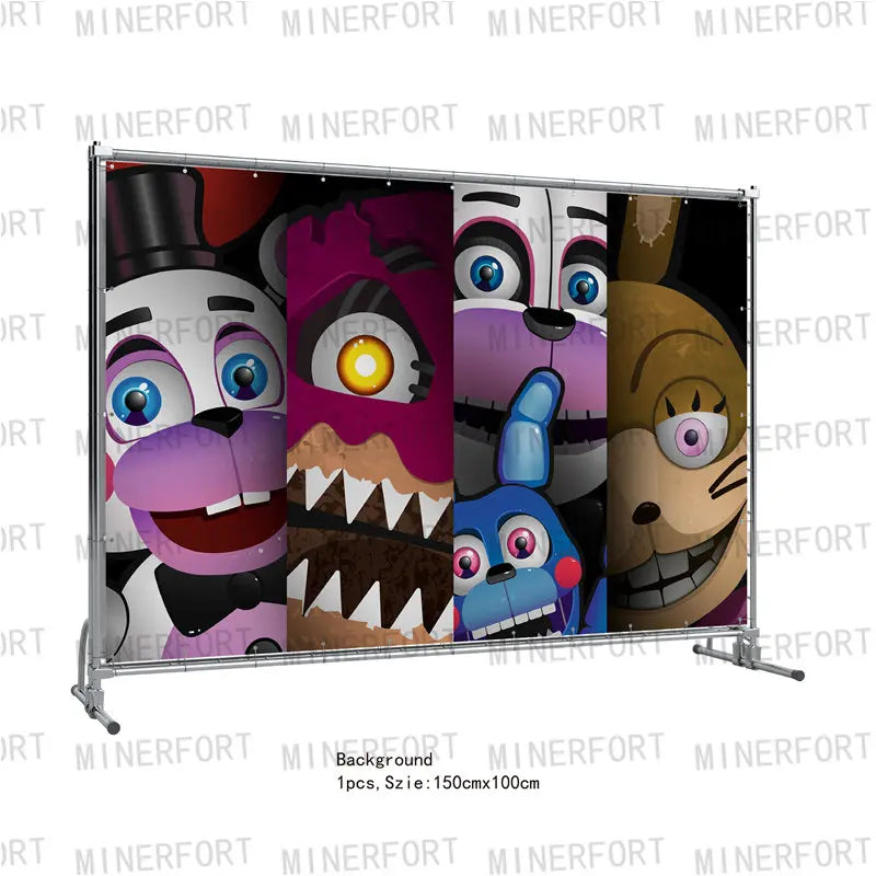 FNAF Five Nights Freddyed Birthday Party Decorations Disposable Tableware Cup Plate Party Supplies