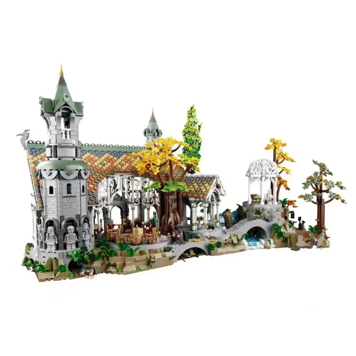 6167Pcs Creative Expert Icons Movie Lorded of Rings Rivendell Castle Model Building Blocks Brick 10316 Street View Toys