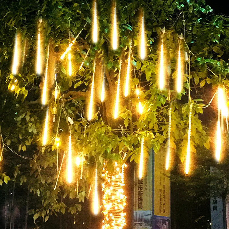 Outdoor LED Meteor Shower Lights Led Street Garland Fairy String Light Waterproof for Christmas Party Garden Holiday Decorations