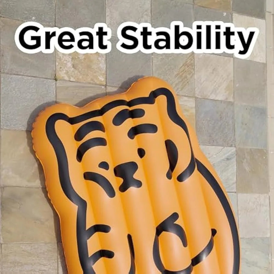 Inflatable Pool Float Mat Tiger - Summer Lake Beach Party Swimming Pool Large Water Fun Float Bed Sunbathing Tanning Pool Loung