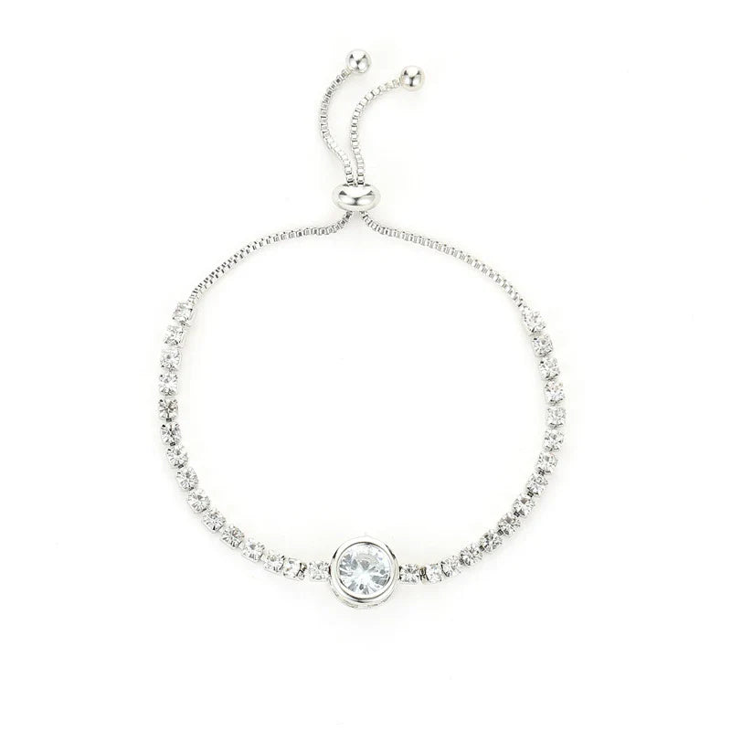 Luxury Blue Zircon 18K Gold Plated Women's Bracelet 2023 New Fashion Retro Zircon Bracelet Wedding Party Jewelry Gift