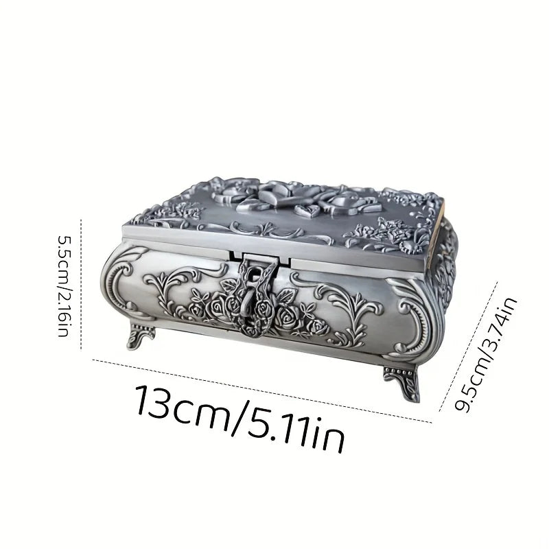 1pc Creative Jewelry Storage Box, High-end Large Capacity Jewelry Box, Three-dimensional Lock Buckle Jewelry Box, Art Box