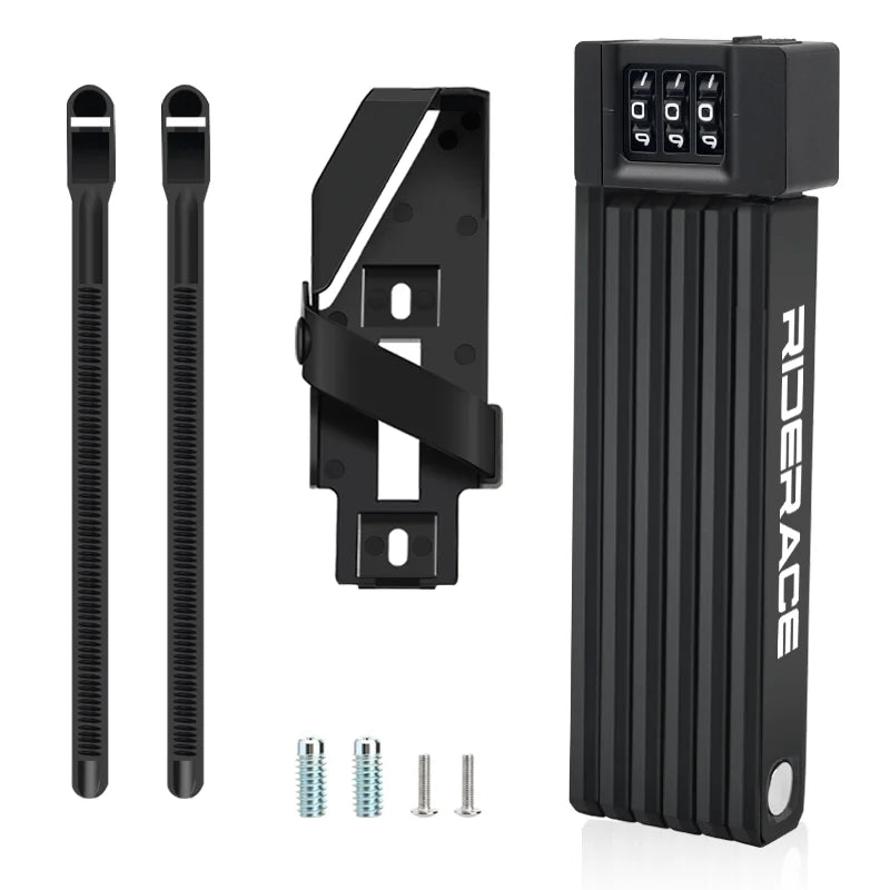 RIDERACE Foldable Bicycle Password Lock Portable Anti-Theft MTB Mountain Bike Scooter Electric E-Bike Road Cycling Folding Locks