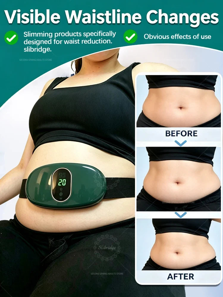 Slimming Belt Massager Electric Vibrating Men's Abdominal Flat Stomach Belly Fat Burning Slimming Belt for Women for the Stomach