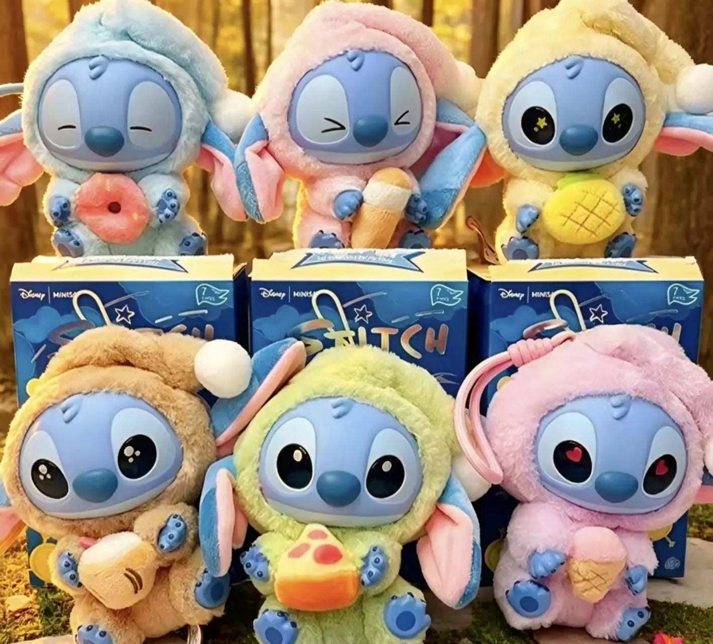 6PVCS Stitch Velvet Blind Box Cute Blind Box Plush Doll Alien Stitch Peripheral Blind Box Pendant