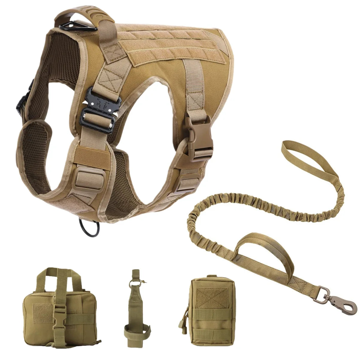 Tactical Military Vest Pet German Shepherd Golden Retriever Tactical Training Dog Harness and Leash Set For All Breeds Dogs
