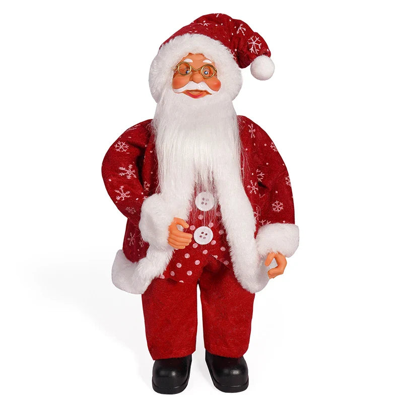 12-inch Christmas Santa Figure Standing Santa Doll Window Decorations Christmas Decorations Christmas Gifts Birthday Gifts