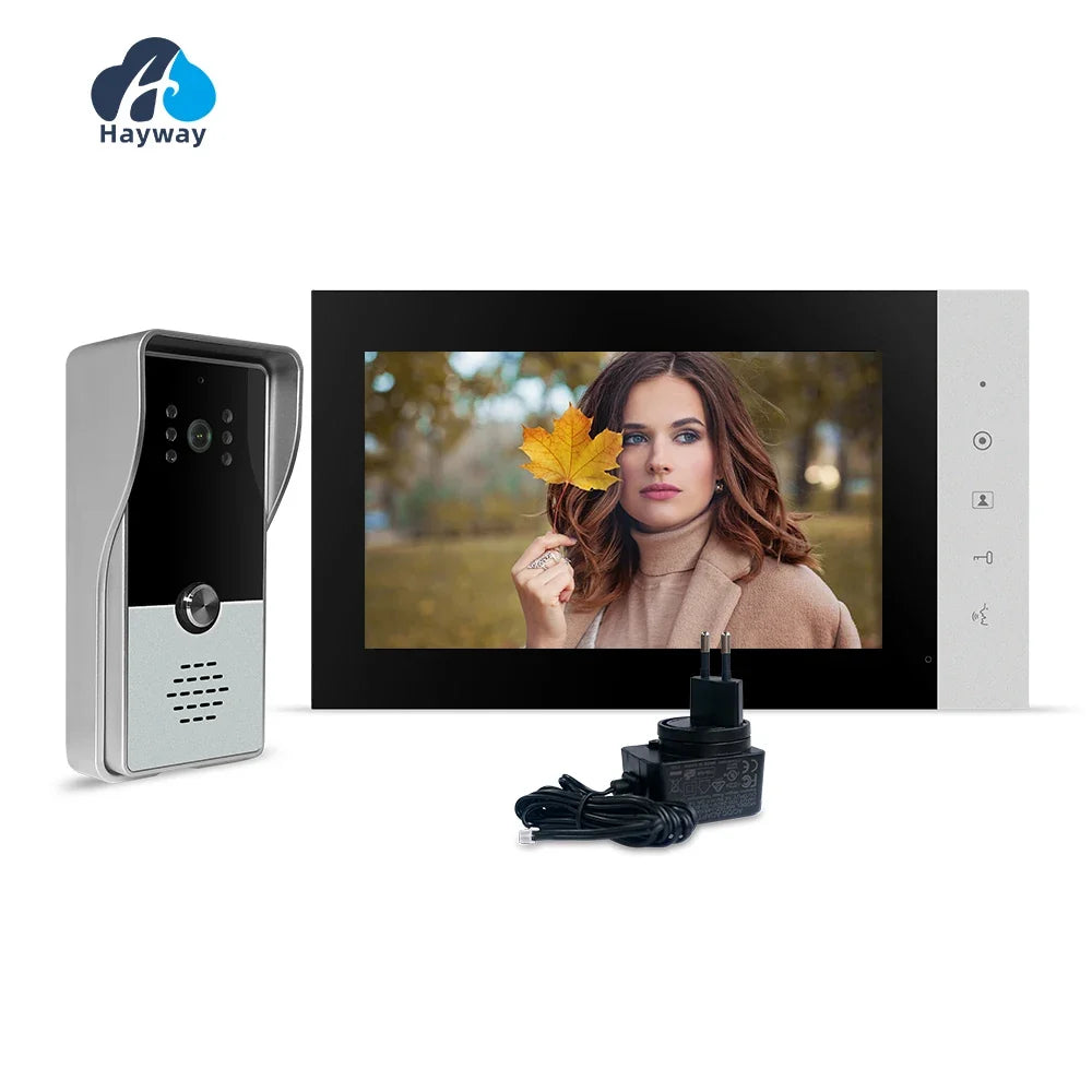 Video Intercom System Kit Wired Video Doorbell Phone Rainproof Call Panel IR Camera for Home Villa Building 1200TVL