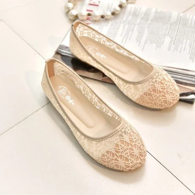 2024 New Women Flats Shoes Ballet Flats Fashion Bow-Knot Women Shoes Slip On Cut Outs Flat Sweet Hollow Summer Female Shoes
