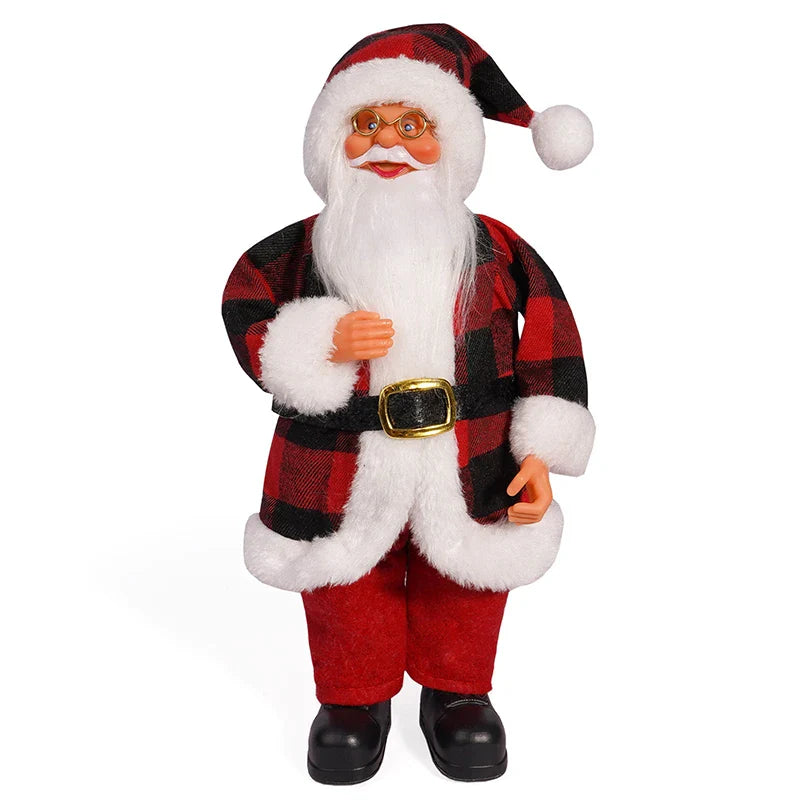 12-inch Christmas Santa Figure Standing Santa Doll Window Decorations Christmas Decorations Christmas Gifts Birthday Gifts