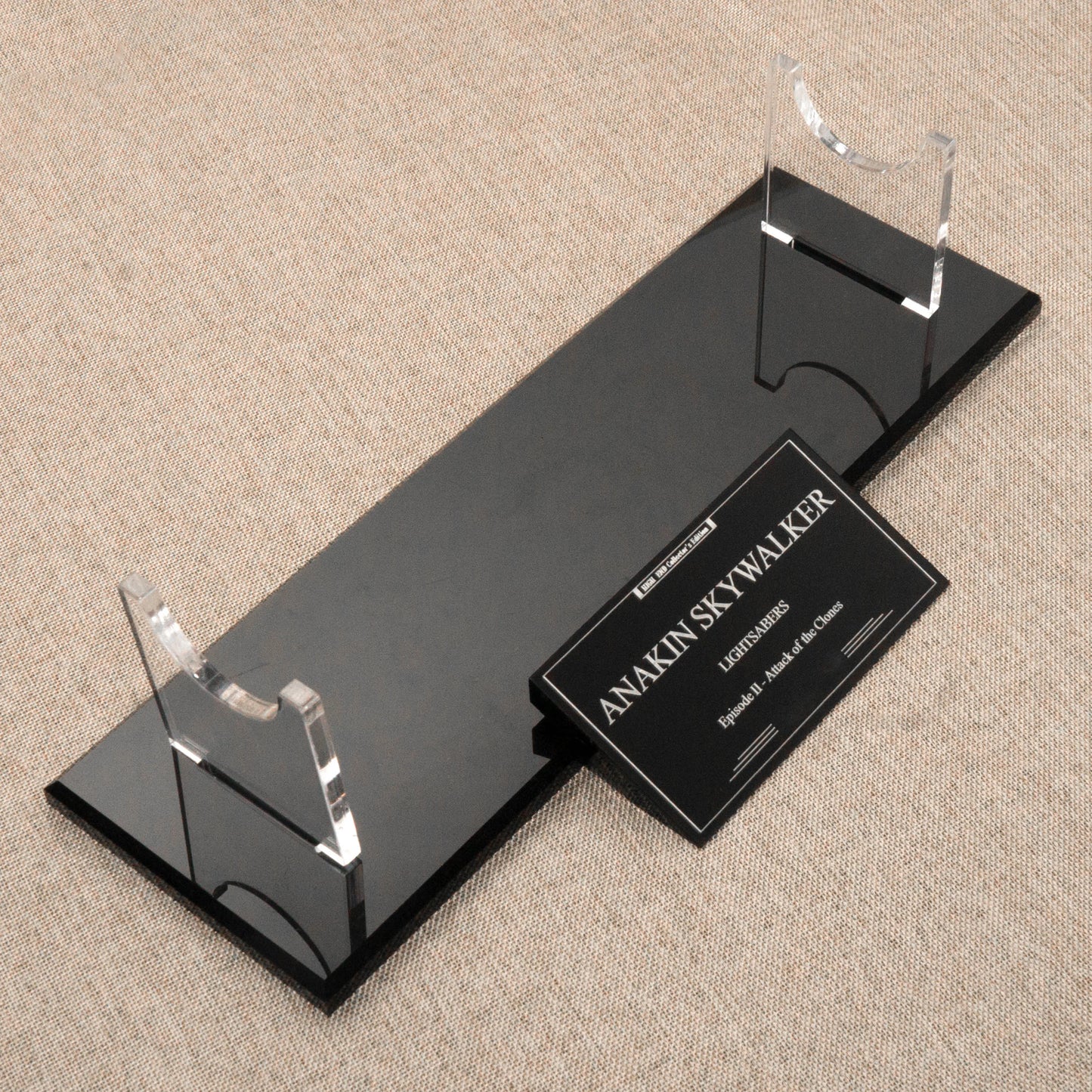 LUKE Anakin Darth Vader Obiwan Lightsaber collection display stand saber nameplate acrylic material