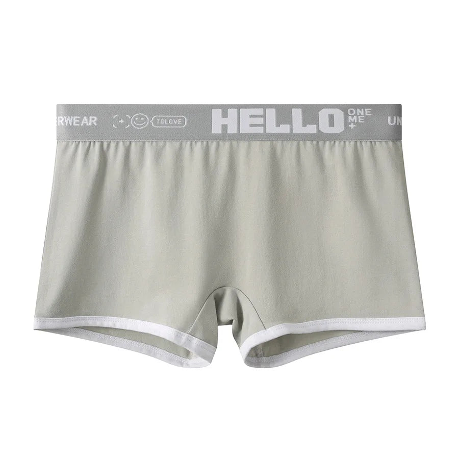 3pcs Set Womens Cotton Boyshorts 45-80kg Boxer Shorts Comfortable Underwear for Women Girl Student Breathable Soft Sexy Panties