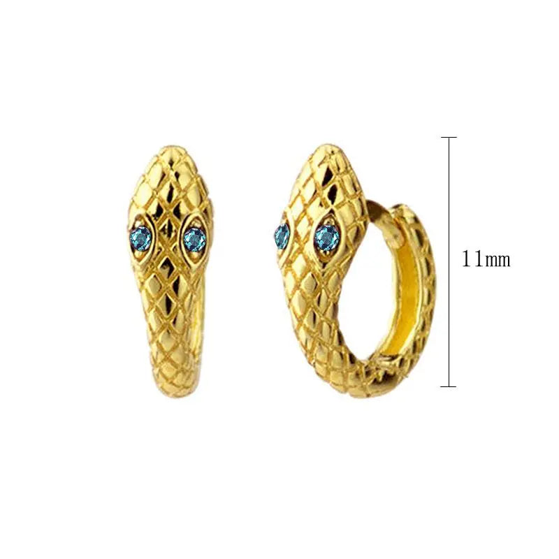 925 Sterling Silver Needle Pave Crystal Snake Type Stud Earrings for Women Simple Cute Animal Earrings Fashion Delicate Jewelry