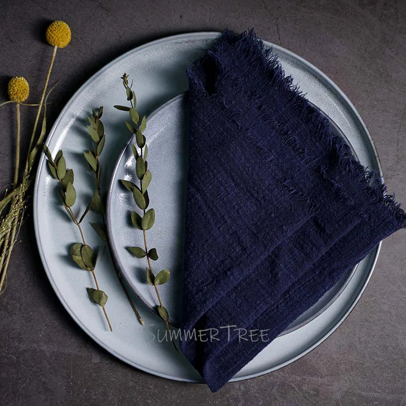 Large Napkins Cotton Gauze 41cm Napkin Muslin Tea Towels Dinner Retro Cheesecloth Wedding Party Rustic Table Decoration 16inch