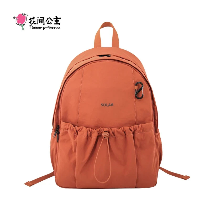 Flower Princess Solar 2025 New Original Women's Backpacks Commuting Travel School Simple Backpack Female Bag for Woman Back Pack