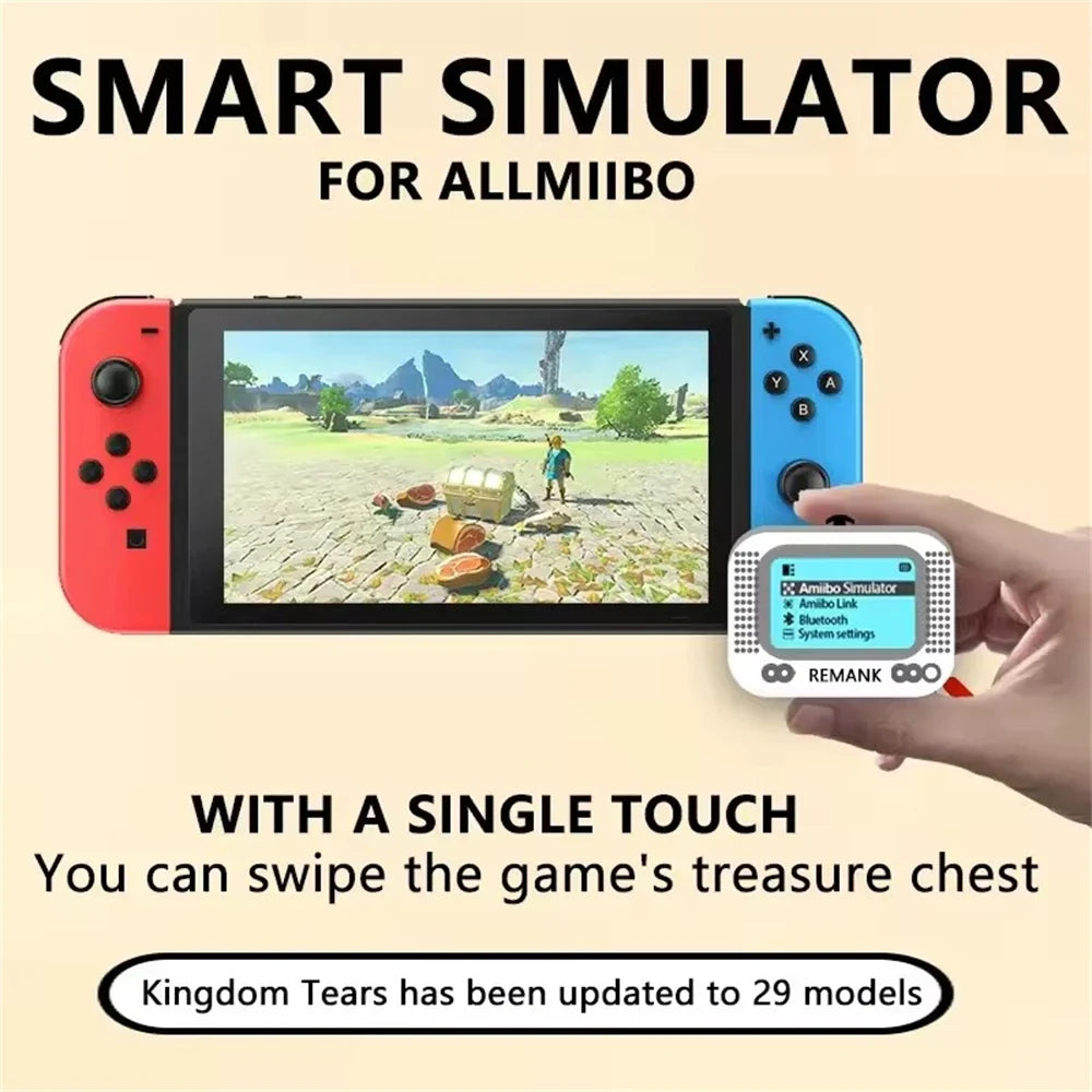 For Allmiibo Chargeable Intelligent Simulator Emulator Bluetooth-Compatible Universal Writer for Switch/Wiiu Gaming Accessories