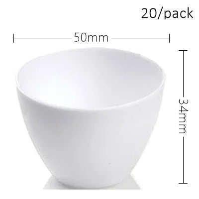 20 Pieces x Home Party Disposable Plastic Tableware Supplies, 70*44mm/60ml Petal Dessert Cake Bowl