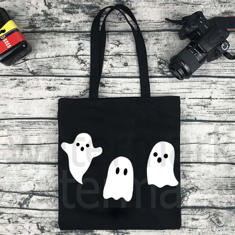 It's The Most Wonderful Time of The Year Halloween Tote Bag Halloween Pumpkin Spooky Shopper Shopping Bag Totes supermarket bag