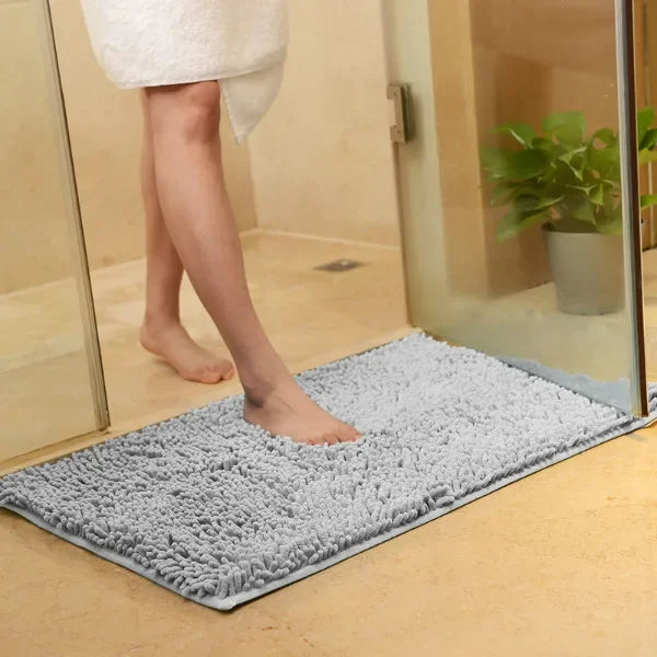 Soft Floor Carpet Non-slip Bathing Room Rug Water Absorption Shaggy Kitchen Rug Door Way Feet Mat Dirt Barrier Cushion Mat Rug