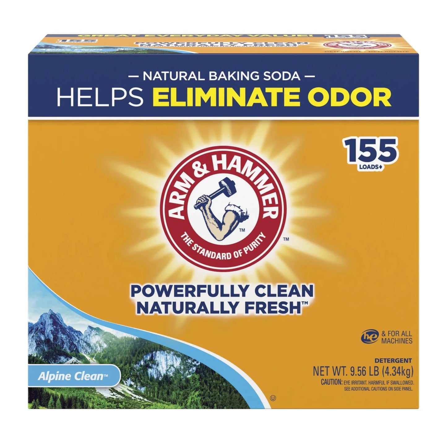 Powder Laundry Detergent,  9.56 lb, 155 Loads