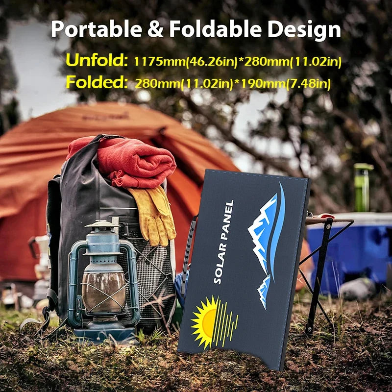 Portable Solar Panel Folding Bag 1000W, Fast Charging With USB+DC, Suitable For Outdoor Hiking, Camping, and Mobile Phones