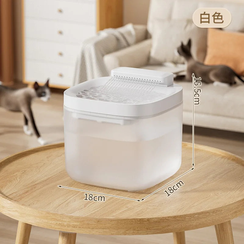 3L Cat Water Fountain Auto Recirculate PP Material Large Capacity USB Electric Mute Cats Water Dispenser for Cat to Drink Water