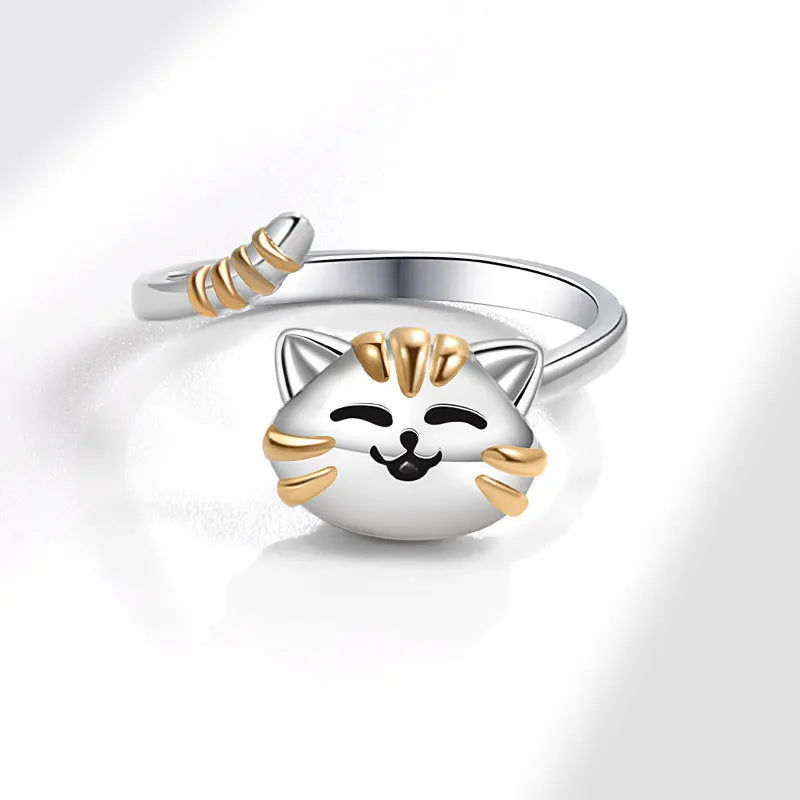 Animal Butterfly Flower Anxiety Spinner Rings Rotate Spinning Anti Worry Stress Relief Fidget Knuckle Rings Anillos De Ansiedad