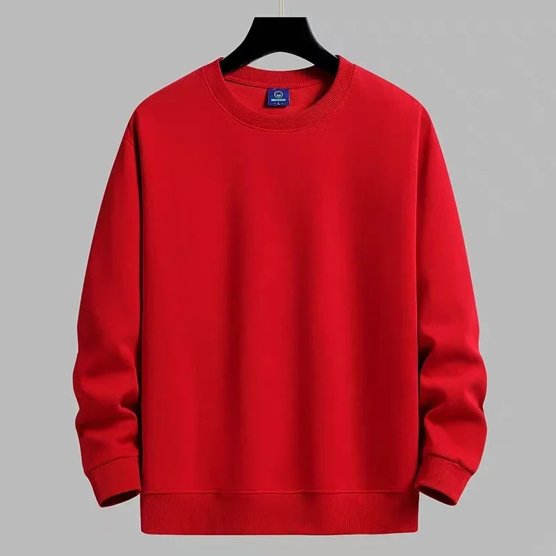 Pure Color Round Neck Sweater, Simple and Basic Style, Casual Pull-over.