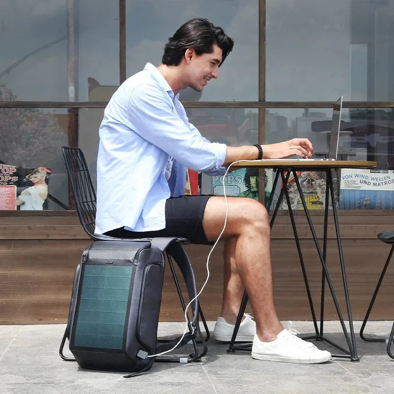 Trending Outdoor Travel Laptop Business Usb Charging Backpack RFID Solar Panel Backpack Charger Bag Smart Theft