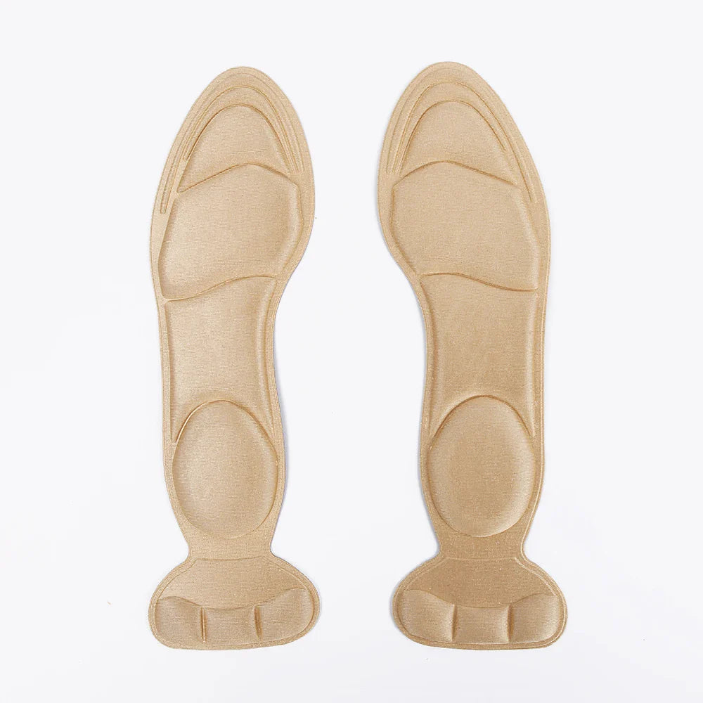 2pcs Women High-heel Shoes Insoles Inserts Heel Post Back Shoes Insoles Breathable Anti-slip Sponge Foot Care Massage Shoe Pads