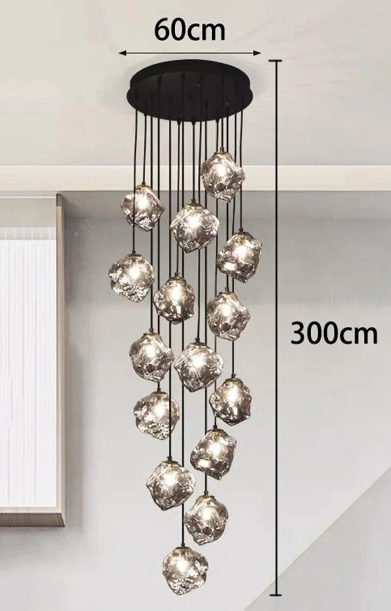 Modern home decor led lights pendant light lamps forstaircase Chandeliers for living room hanging light indoor lighting