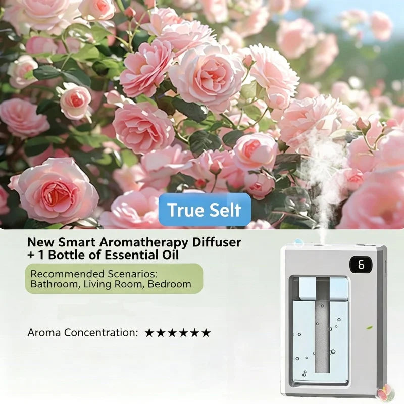 Aromatherapy Machine Air Freshener Six Adjustable Levels Long Battery Life Lasting Spreading Wider for Home Office Odor Removing