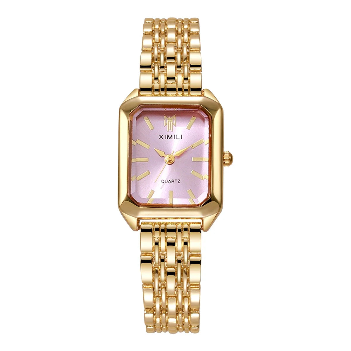 1/2/4PCS Luxury Women Watches Fashion Rectangle Woman Quartz Watch Stainless Steel Band Wristwatches Reloj Mujer（Without Box）