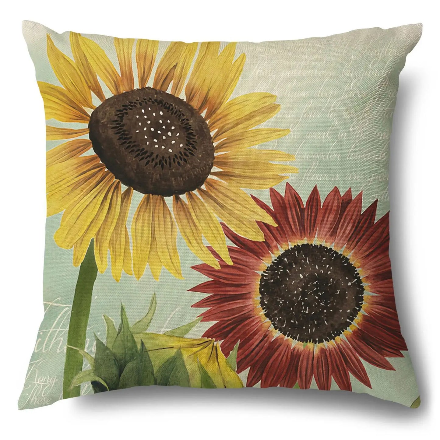 Sunflower Pillow Cover Fall Thanksgiving Decorative Cushion Cover Autumn Farmhouse Home Sofa Decor Pilow Case Flowers Pillowcase