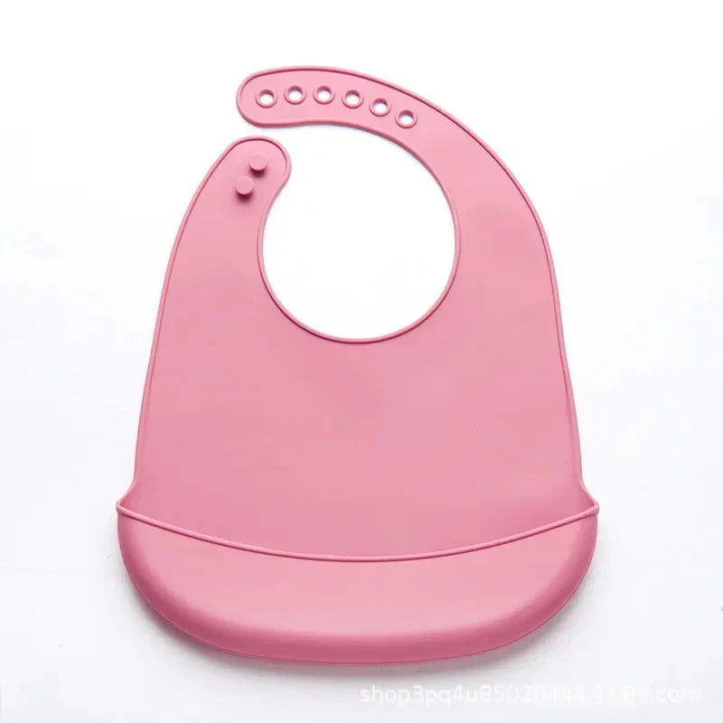 1-3pcs Baby Bib Adjustable Waterproof Bibs Babies Soft Edible Silicone