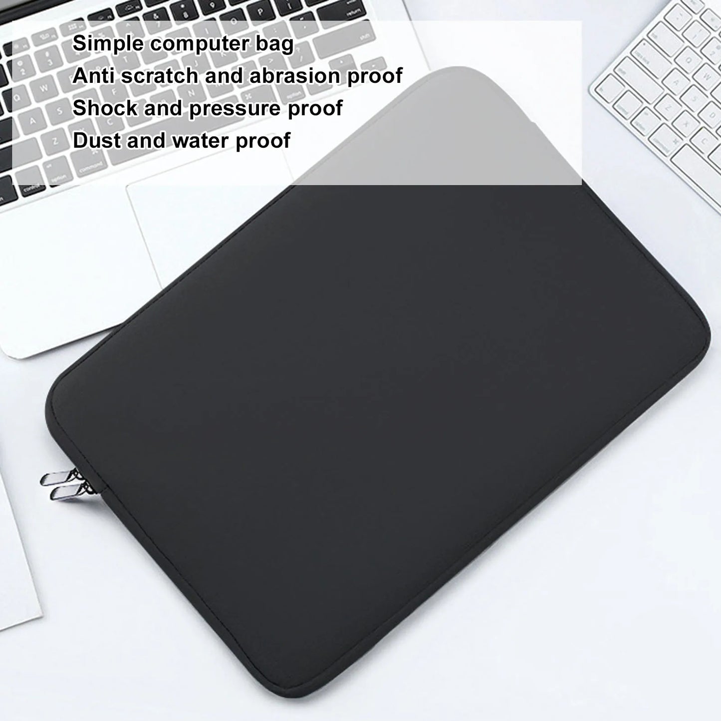 Tablet Bag Black Water Proof Neoprene Foam Portable Tablet Carrying Case with Zip for Laptop Tablet Travel Bag Tablet Sleeve Bag