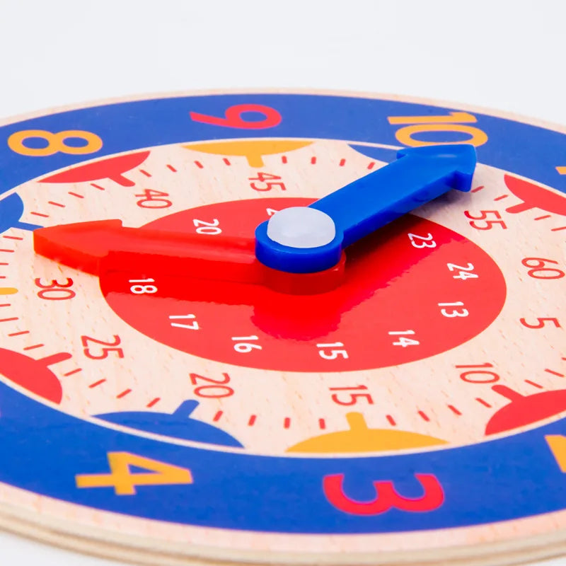 Kids Montessori Wooden Clock Toys Hour Minute Second Cognition Time Learning Teaching Aids Educational Toys for Children