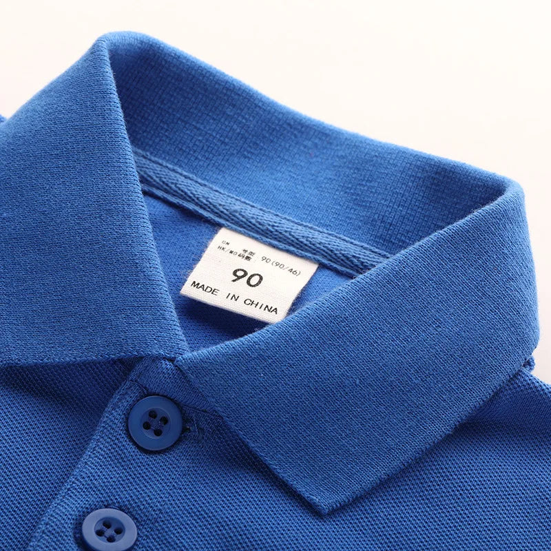 Kids Boys Solid Color Cotton Polo Shirts 2025. Tops Tee Girls Baby Lapel  Shirt Age 1-10T