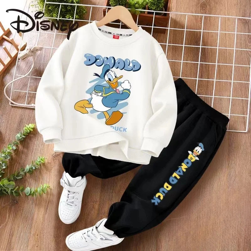 Donald Duck Printing 2Pcs Suit Kid Cotton Tracksuit