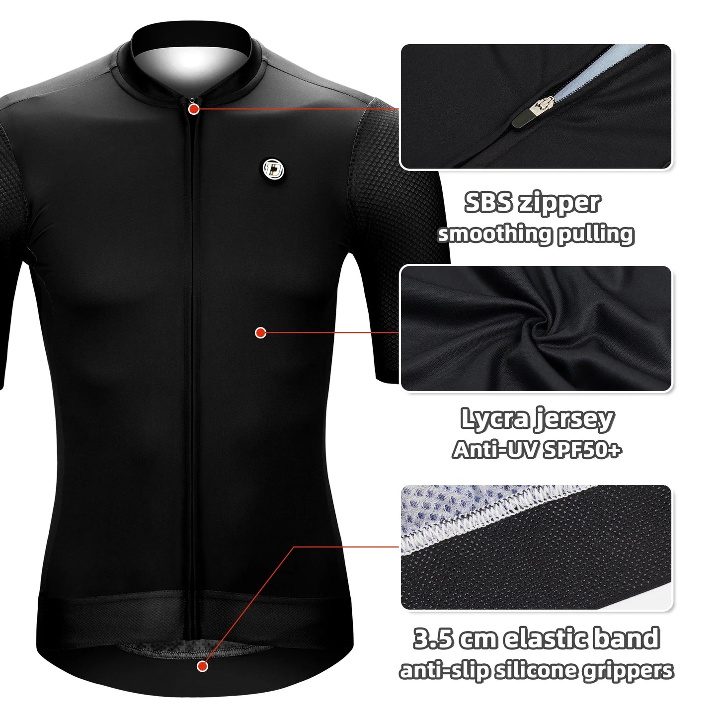 DAREVIE Cycling Jersey SPF 50 Anti-UV Training Level Slim Fit Small Size Men Women Man Cycling Maillot Bike Jersey Cycling Shirt