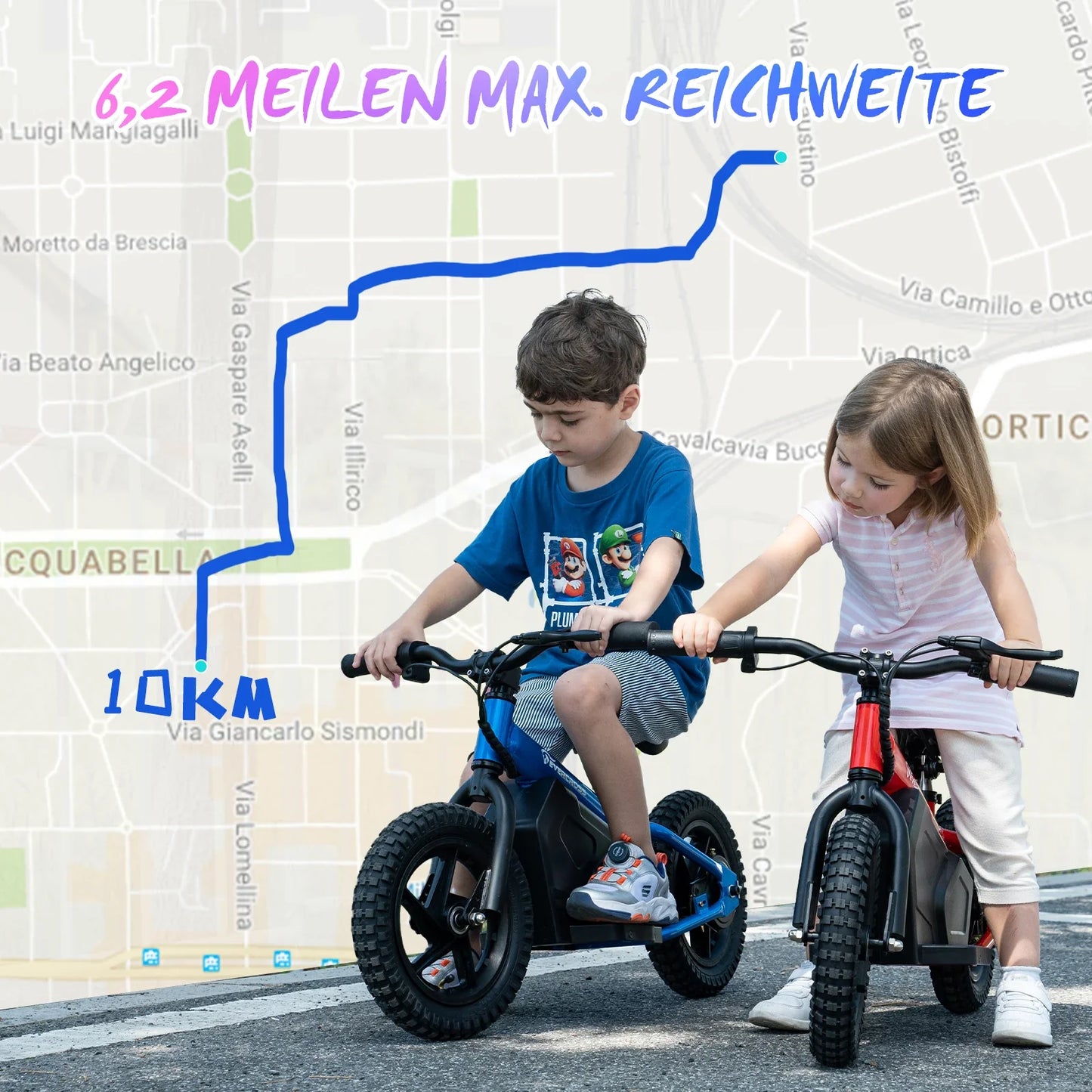 EVERCROSS Electric Balance Bike for Kids,100W Toddler Bike with12"Tires,24V4AH Electric Motorcycle,Gift Bike for 3+Boys Girls,UL