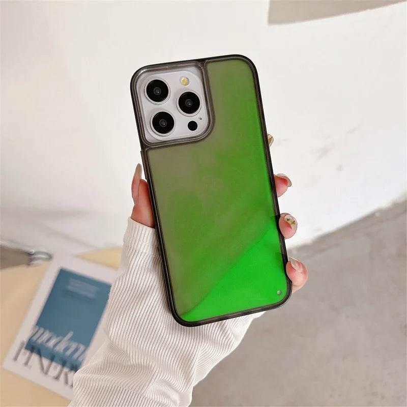 Luminous Flowing Sand Phone Case for iPhone 15 14 13 Pro Max