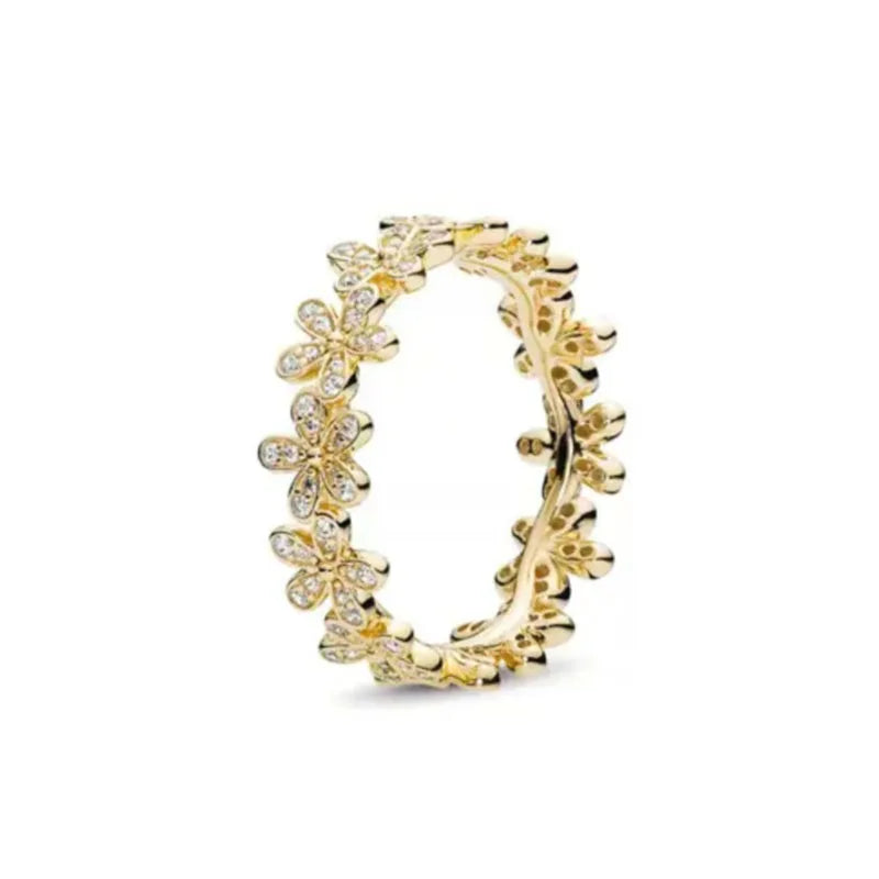 Gold Color Sun Heart Bow Size 6 7 8 9 Ring Rings for Trenday Women